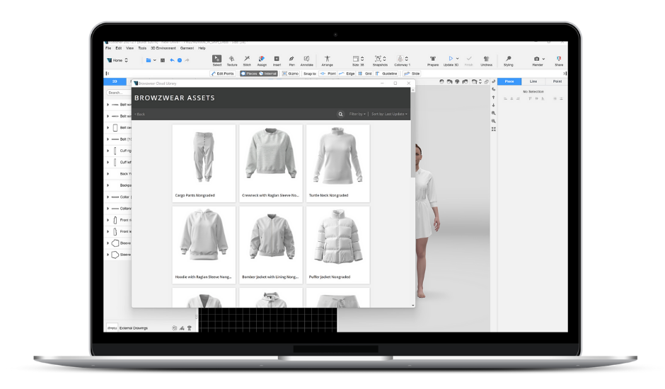 3D clothing design software